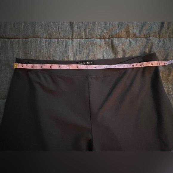 Eileen Fisher Gray Washable Stretch Crepe Straight Leg Ankle Pant size Medium - Picture 8 of 10